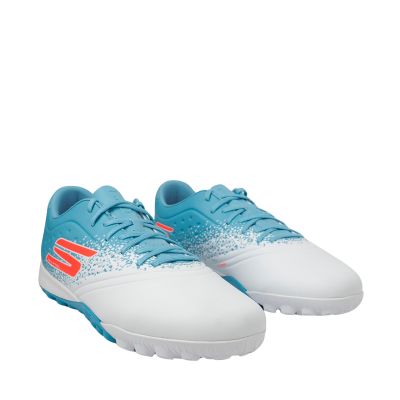 2. Skechers Razor 1.5 Academy TF Fußballschuhe Blau und Weiß 252016 WTQP