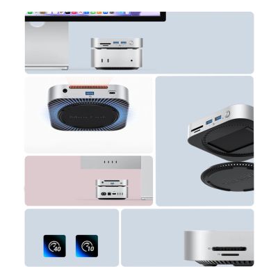 8. Orico MiniLink 9-in-1 Dockingstation mit M.2 SSD-Festplatteneinschub – Silber
