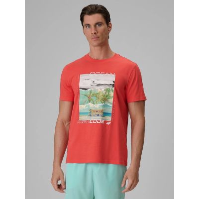 Herren-T-Shirt mit Aufdruck, regulär, Größe 4F 4FRSS26TTSHM4304-63S