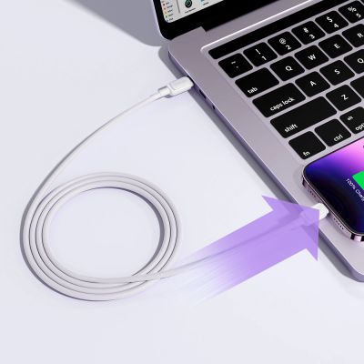 6. Joyroom Multi-Color Series A14 USB-C / Lightning 30W Kabel 1,2 m - weiß
