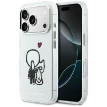 Karl Lagerfeld Karl & Choupette MagSafe Back Case für iPhone 17 Pro – Transparent