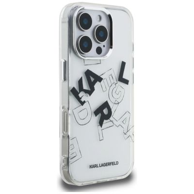 4. Karl Lagerfeld IML Sketched Graphic Case für iPhone 16 Pro – Transparent