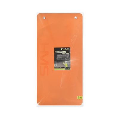 4. HMS Premium MFK01 Orange-Schwarze Club Fitnessmatte mit Löchern