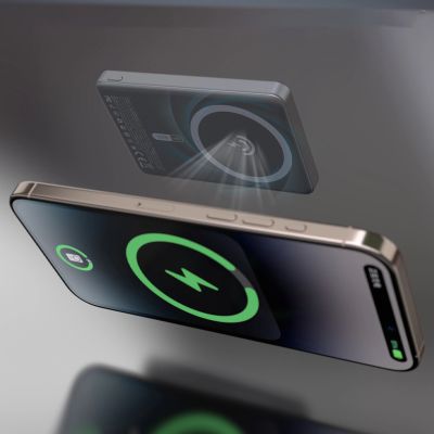 7. Dudao K28S 20W PD 5000mAh Powerbank mit MagSafe und Ständer - Grau
