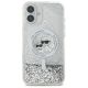 3. Karl Lagerfeld Liquid Glitter Karl&Choupette Head Magsafe Hülle für iPhone 16 – transparent