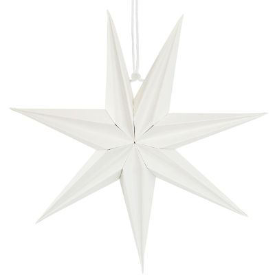 2. PAPIERSTERN-DEKORATION 30 CM 7-ZACKIG WEISS SASKA GIFT & DECOR