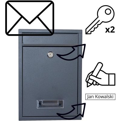 14. Briefkasten 21,5 x 9 x 31 cm 1067537 SASKA GARDEN