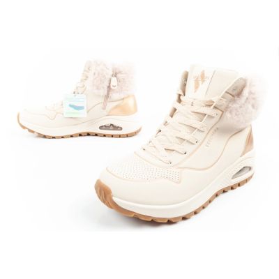 8. Skechers Uno Rugged Damen Sport-Schuhe isolierte Winter-Stiefeletten Beige