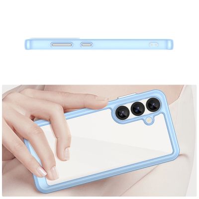 4. Outer Space Case Silikonhülle mit Gelrahmen für Samsung Galaxy S25 – blau