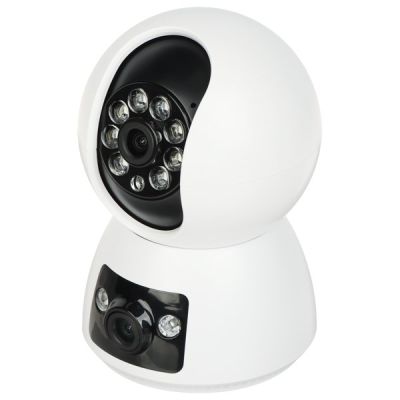 APTI-W21A1-TUYA Tuya Smart Wi-Fi Dual Indoor Pan & Tilt IP-Kamera, - 1080p 2 x 3,6 mm