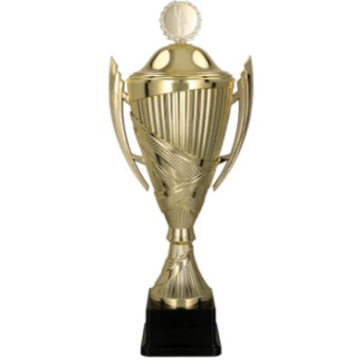 ORSONA goldener Kunststoffbecher mit Deckel