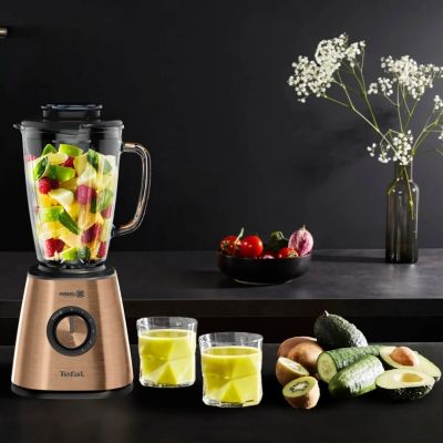 8. TEFAL | Standmixer | BlendForce BL439G10 | Tischgerät | 800 W | Behältermaterial: Glas | Behältervolumen: 1,75 l | Eiscrushing-Funktion | Kupfer