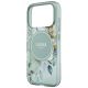 5. Guess IML Flowers Pearl Strap MagSafe Hülle für iPhone 18 Pro Max / 17 Pro Max – grün