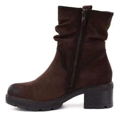 4. Gefütterte Damen-Ankle-Boots, braun, S.Barski HY62-8100