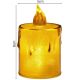21. Dekorative Kerze, 10,5 cm, bernsteinfarben, warmweiß, 1 LED