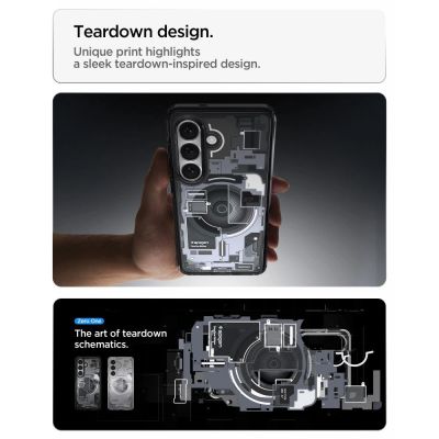 8. Spigen Ultra Hybrid Mag MagSafe Hülle für Samsung Galaxy S26 Zero One – Transparent Schwarz