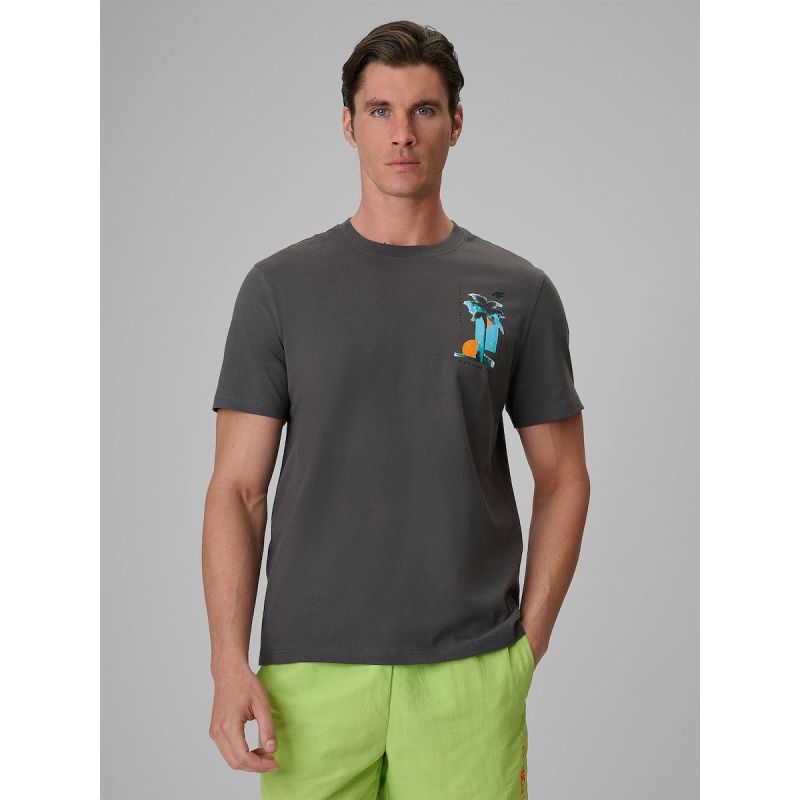 Herren-T-Shirt mit Aufdruck, regulär, Größe 4F 4FRSS26TTSHM4301-22S
