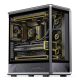 4. Jonsbo D401 PC- , Midi-Tower, ATX, gehärtetes Glas - schwarz