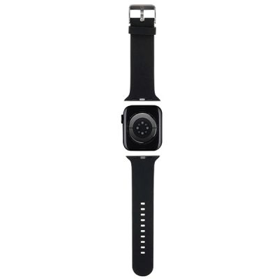 2. Karl Lagerfeld 3D Rubber Karl&Choupette Heads Armband für Apple Watch 42/44/45/49 mm – Schwarz