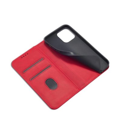 5. Magnet Fancy Case Hülle für iPhone 14 Pro Flip Cover Wallet Ständer rot