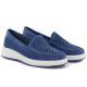 4. Blaue Damen-Plateauschuhe mit Lochmuster, Sergio Leone MK097H