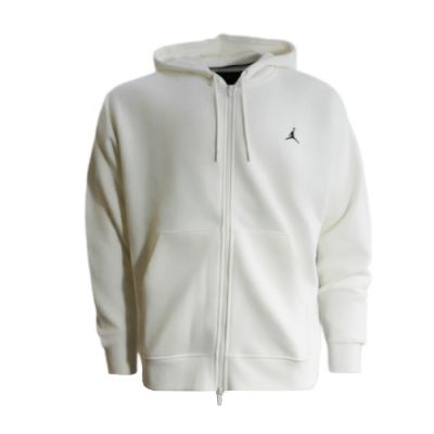Air Jordan Brooklyn Fleece Jumpman Kapuzenpullover mit durchgehendem Reißverschluss, Weiß - FV7289-133