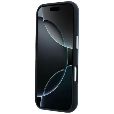 5. Mercedes Leder-Halbhülle mit ikonischer Linie und MagSafe-Funktion für iPhone 17 Pro Max – Marineblau