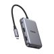 Ugreen USB-C 7-in-1 HDMI-Hub mit USB-C, USB-A, SD/TF-Kartenleser – Grau