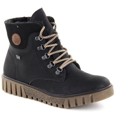 4. Wasserdichte schwarze Damen-Trekkingstiefeletten Rieker Y3433-00