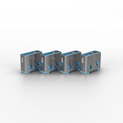 2. Lindy 40452 Port Blocker Port Blocker + USB Typ-A Dongle Blau Acrylnitril Butadien Styrol (ABS) 5 Stück.