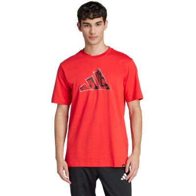 7. adidas Logo Graphic Herren T-Shirt Rot JJ3934