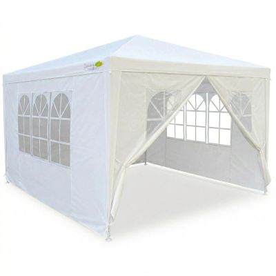 4. Gartenzelt-Pavillon 3x4x2,5m Weiß Saska Garten