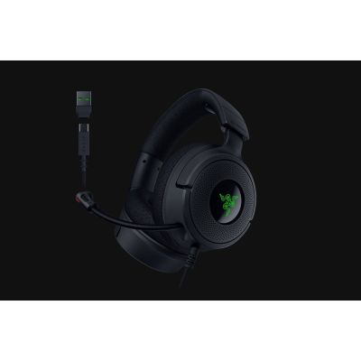 10. Razer Kraken V4 X Kabelgebundenes Gaming-Headset mit Kopfbügel, USB Typ-C / USB Typ-A, Schwarz
