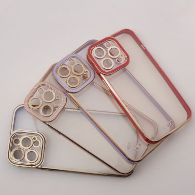 7. Fashion Case Hülle für Samsung Galaxy A13 5G Gold Frame Gel Cover Weiß