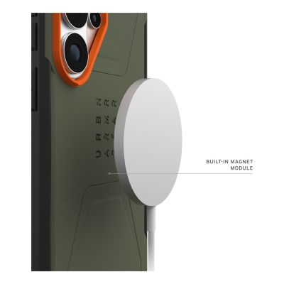 3. Urban Armor Gear Handyhülle für den zivilen Gebrauch, 17,5 cm (6,9 Zoll), Orange, Olivgrün
