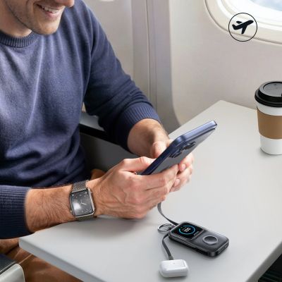 13. Joyroom JR-W19 5W Tragbares kabelloses Ladegerät für Uhren, Schwarz