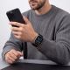 4. Tech-Protect Nylon-Sportarmband für Apple Watch 44 / 45 / 46 / 49 mm – Schwarz