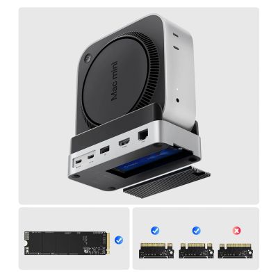 4. Orico MiniDock 10-in-1 Dockingstation mit SSD-Festplatteneinschub – Silber
