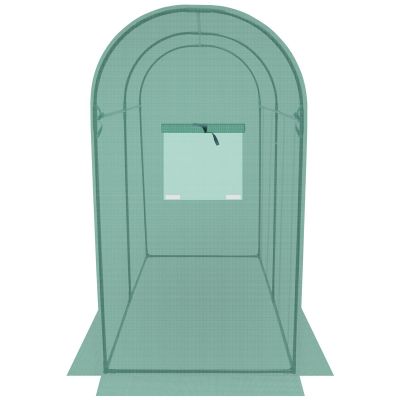 18. Gewächshaus-Gartentunnel mit zwei Eingängen für Tomaten und Gurken, 200 x 100 x 180 cm, grün