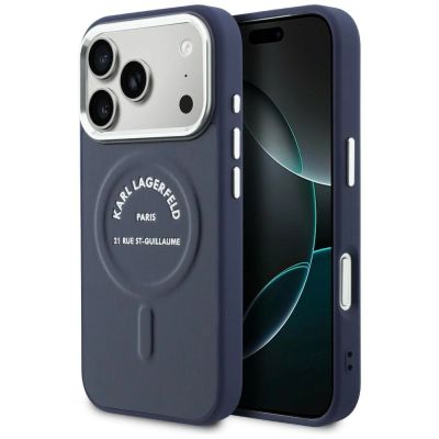 Karl Lagerfeld Karl RSG Logo MagSafe Hülle für iPhone 17 Pro - Blau