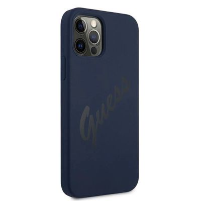 4. Guess GUHCP12LLSVSBL iPhone 12 Pro Max 6,7" blau/blau Hardcase Script Vintage