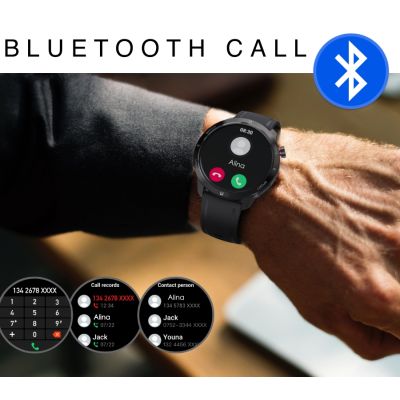 11. RUBICON RNCF14 Schwarze SMARUB250 Herren-Smartwatch