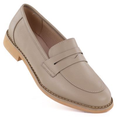 Beige Lederslipper Jezzi SFY25128