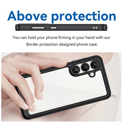 4. Outer Space Hülle für Samsung Galaxy S25 Edge Cover mit flexiblem Rahmen - Schwarz