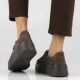 7. Damen-Plateauschuhe aus braunem Leder, Modell Filippo 6246