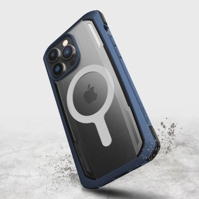 8. Raptic X-Doria Secure Case für iPhone 14 Pro Max mit gepanzerter MagSafe-Hülle blau