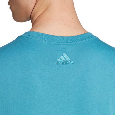 7. adidas Essentials Single Jersey Linear Logo-T-Shirt mit Stickerei M IJ8655