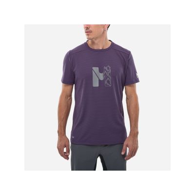 4. MILLET Kamet Map Ts Ss M lila Herren-T-Shirt