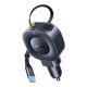 Baseus PrimeTrip VR2 45W + 45W Kfz-Ladegerät mit einziehbarem USB-C-Kabel – Schwarz