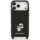 4. Karl Lagerfeld Saffiano Karl&Choupette Metall-Pin CBDY Schutzhülle für iPhone 18 Pro Max / 17 Pro Max - Schwarz
